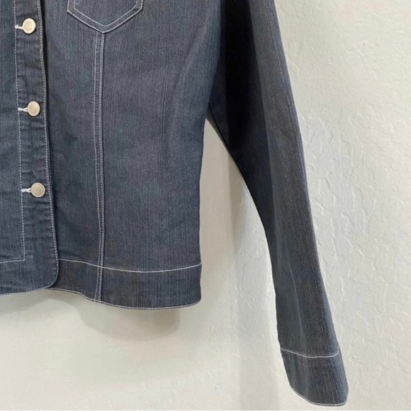 Live a Little Women’s M Vintage Blue Denim Button Down Denim Jacket Jean - Picture 6 of 6